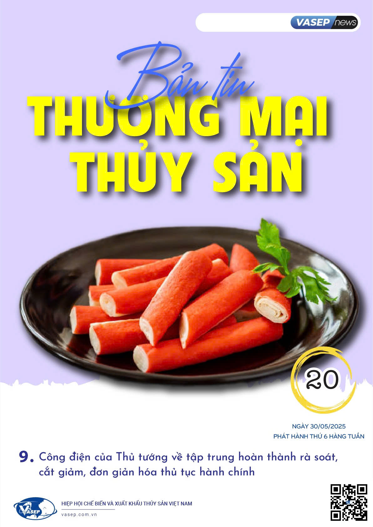 Bản tin tuần Thương mại Thủy sản số 20-2025