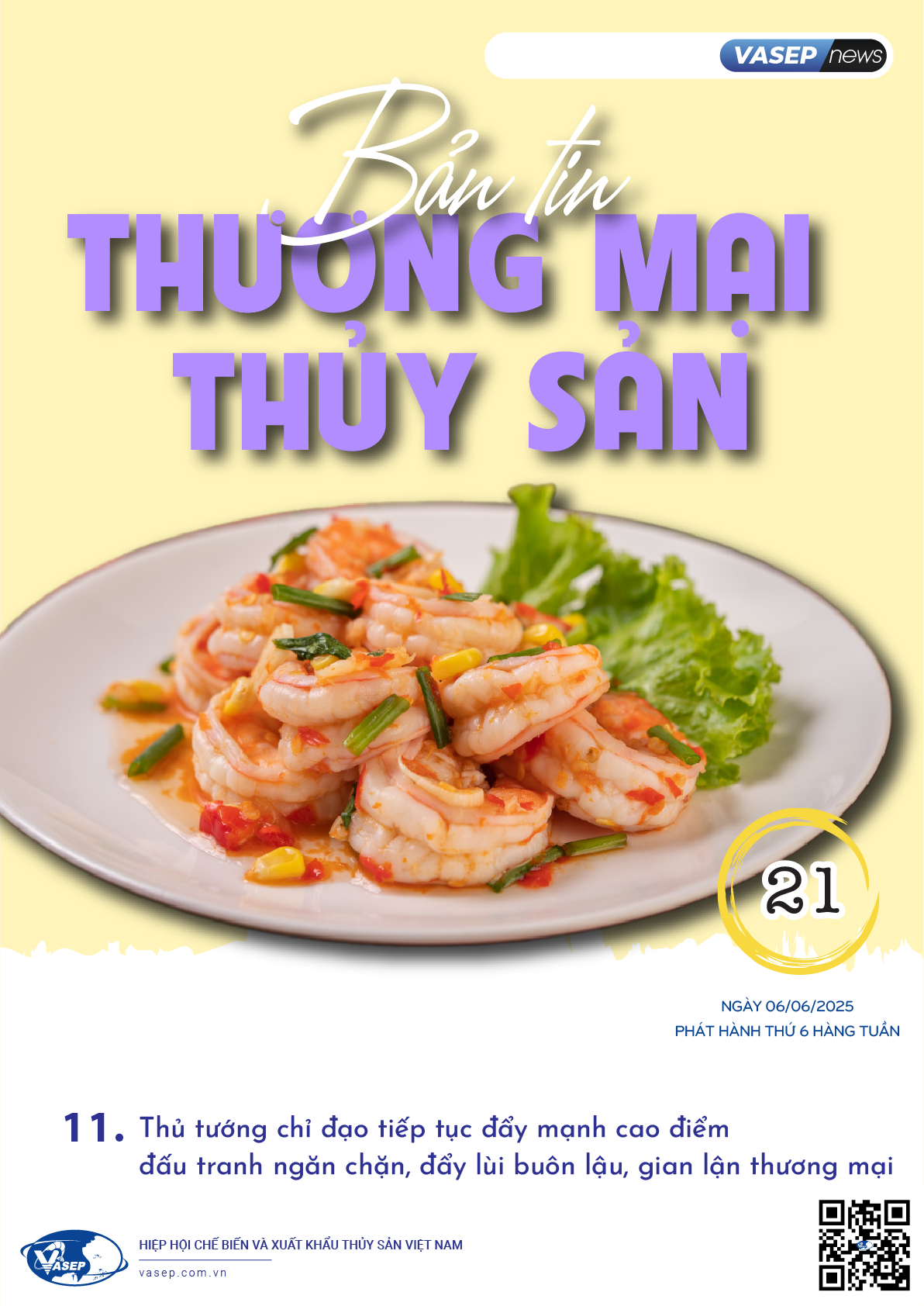 Bản tin tuần Thương mại Thủy sản số 21-2025
