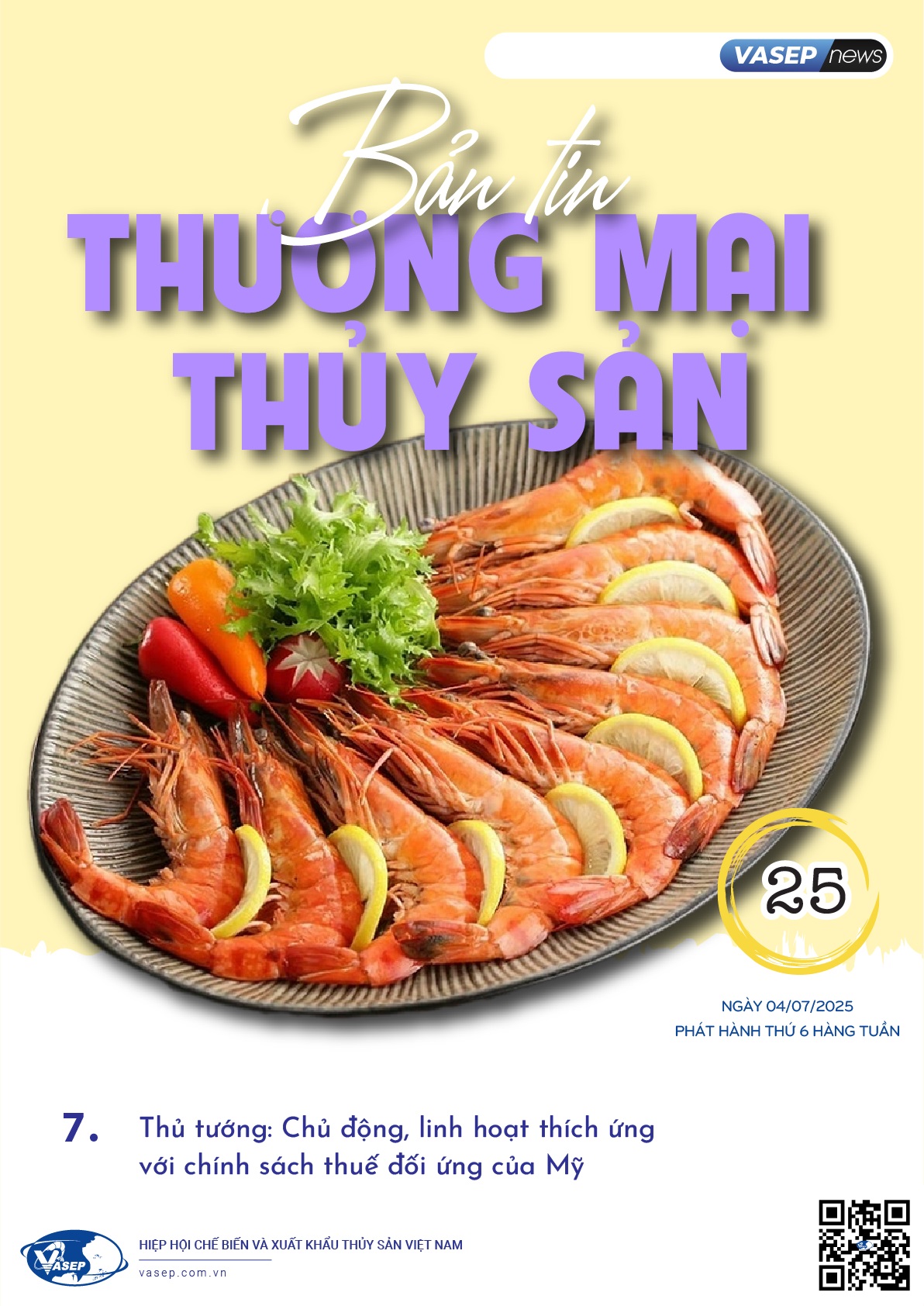 Bản tin tuần Thương mại Thủy sản số 25-2025