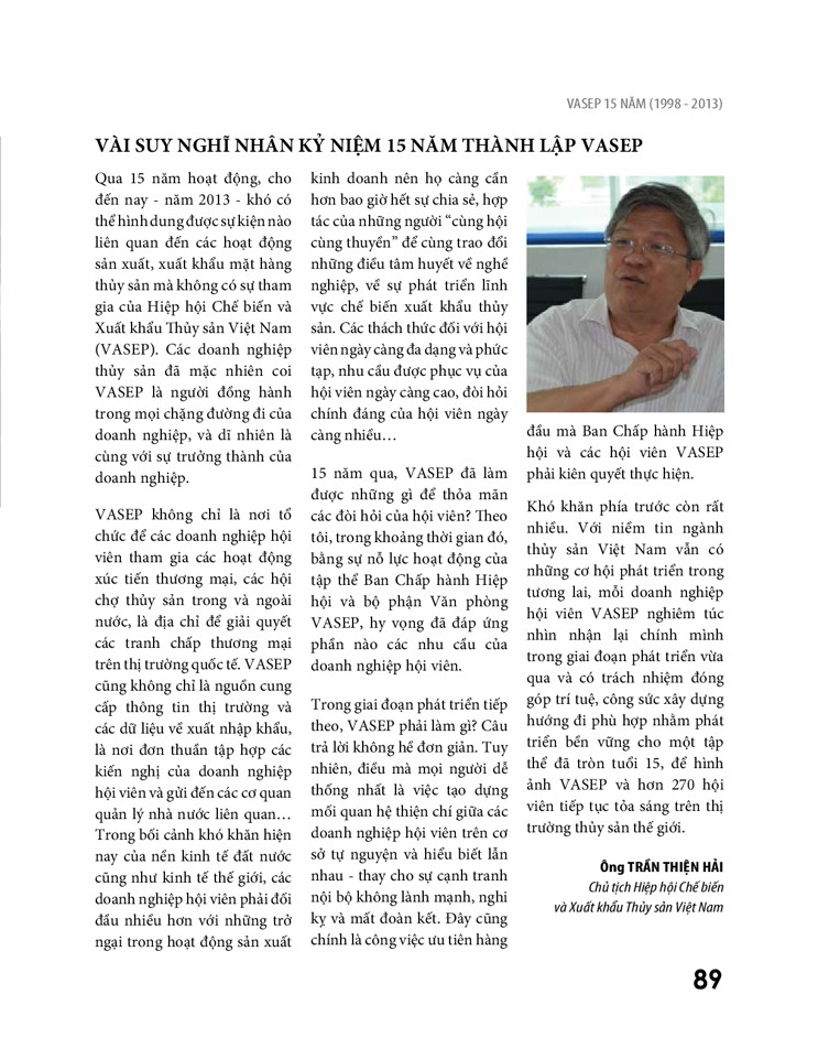 Sách ảnh VASEP 15 năm